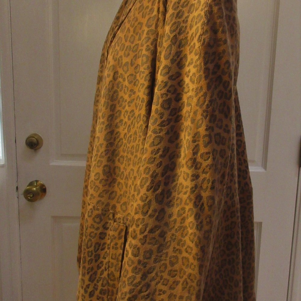 Vintage  Leather Swing jacket, leopard print - Picture 3 of 12